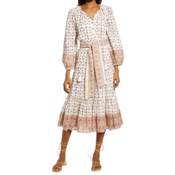 Cleobella Blakely Midi Dress Women’s Size L Flaws – Read Description - Picture 2 of 7